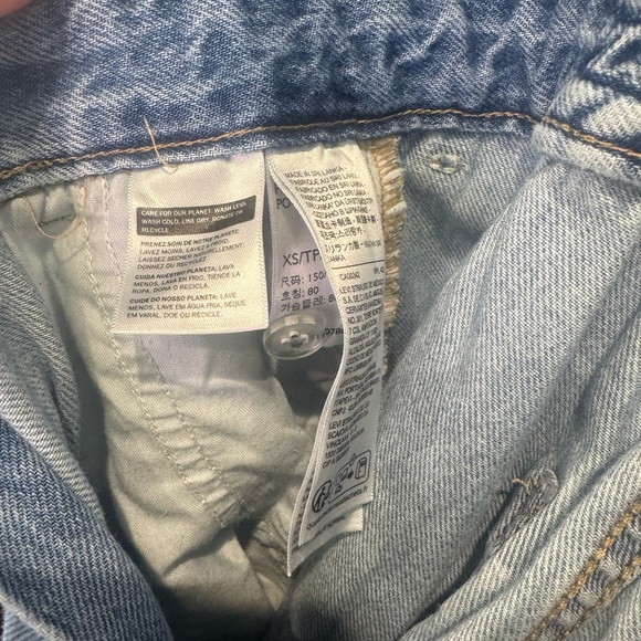 Levi’s Strauss Light Blue Denim Overalls Wide Leg Jumpsuit XS - Picture 6 of 8